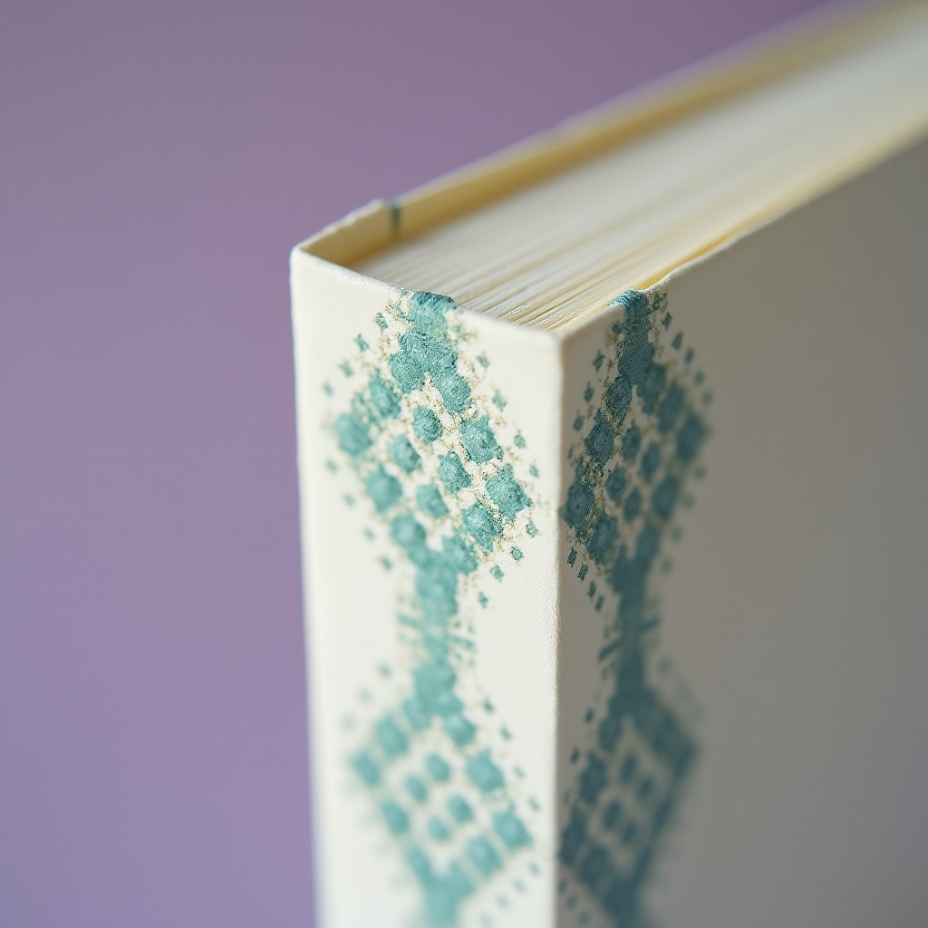 Cuaderno terminado con patrón de cosido hexagonal tortoise shell